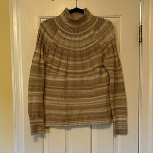 Knox Rose Textured Knit Sweater in Cream and Tan